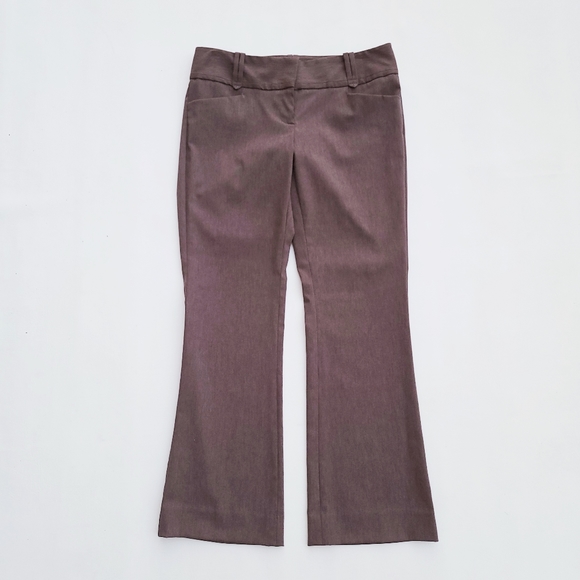 THE LIMITED ♡ Gorgeous Brown Thin Viscose Blend Exact Stretch Casual Pants 8S - Picture 1 of 8